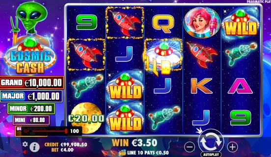 Cosmic Cash Rueda y Gana